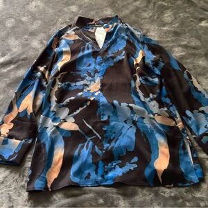 Misook Women’s Watercolor Print Blouse